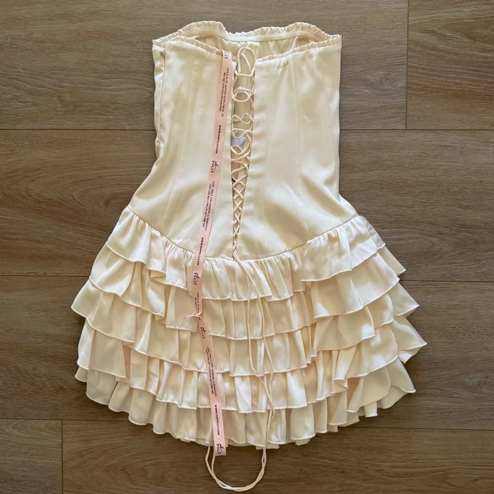 NWT Oh Polly Juliet Corset Mini Dress in Ivory - US 2 - Picture 4 of 8
